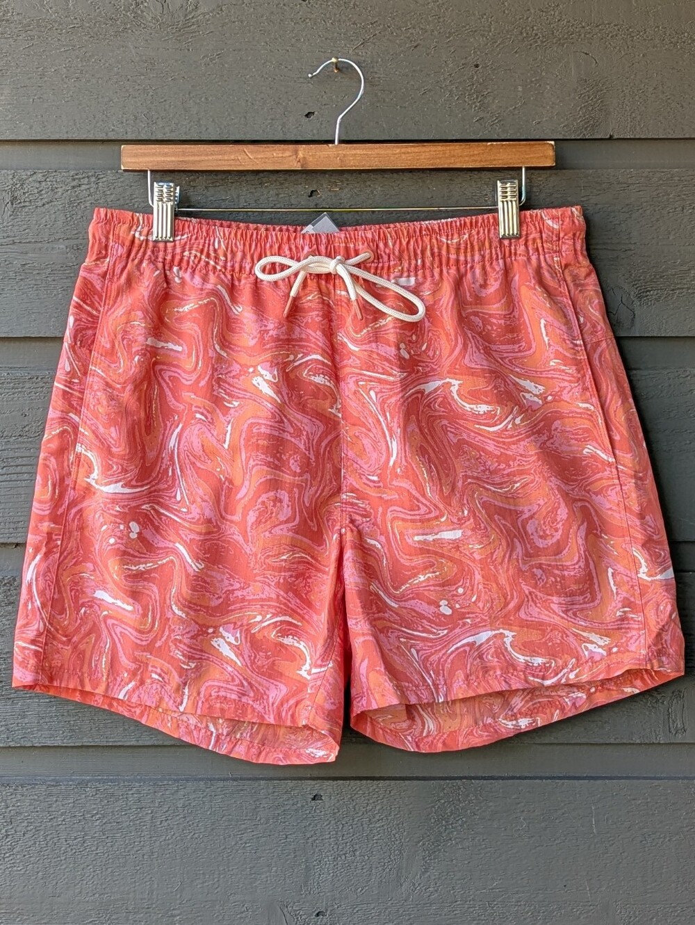 NWT Eddie Bauer Water Ready Tidal High Rise Short Small Pink Swirl UPF 50+